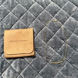 David Yurman 18K Gold Paveflex Station Necklace